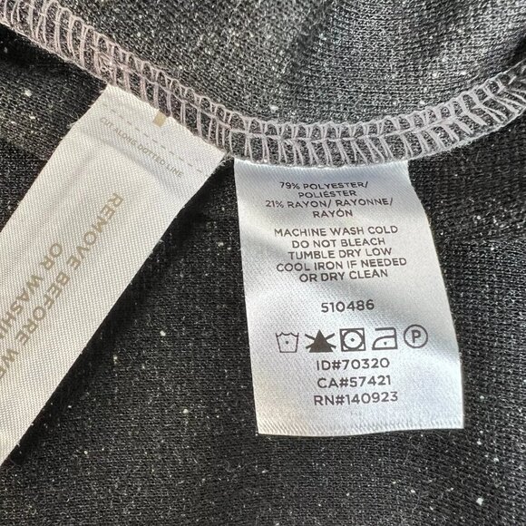 NWT Loft Women's Gray Soft Fuzzy Elastic Waist With Drawstring Mini Skirt Size L - Picture 6 of 8